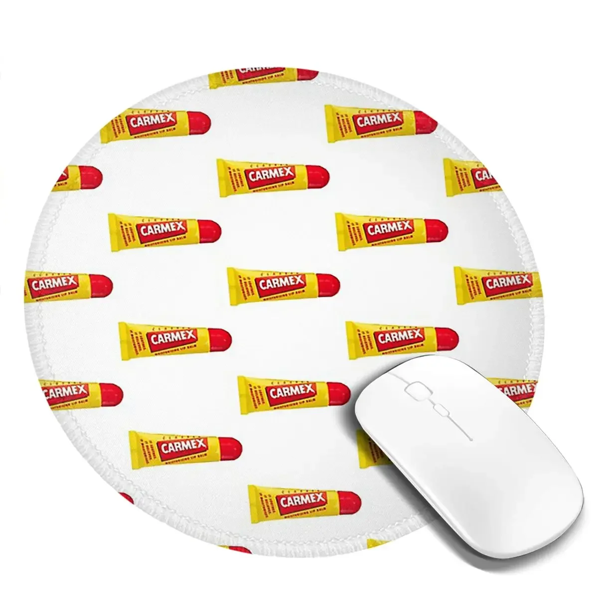 Carmex Lip Balm Round Mouse Pad Computer Keyboard Mouse Mat Gaming Laptop Desk Mat Office Table Mats