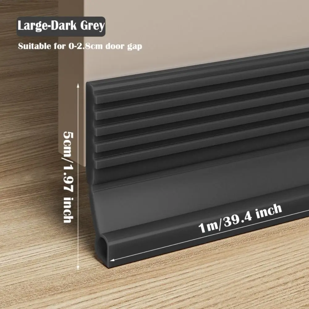 

Professional Soundproof Door Bottom Sealing Strip Self-adhesive PVC Draught Excluder 100cm Home Door Draft Stopper Dorm