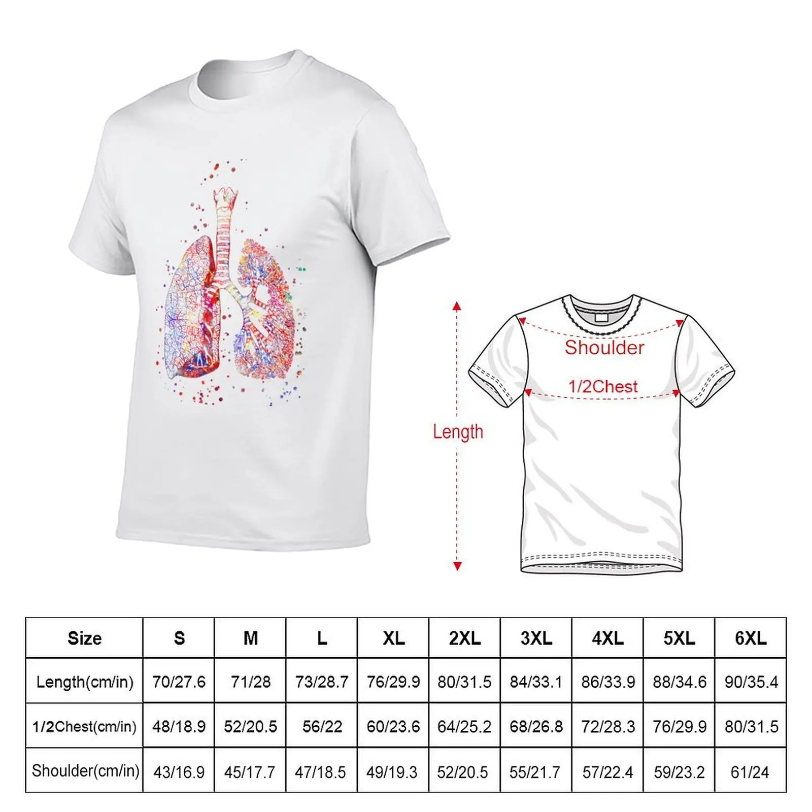 Lungs, lungs anatomy, medical art, watercolor lungs,abstract lungs T-Shirt mens graphic t shirts t shirt for man T-Shirt