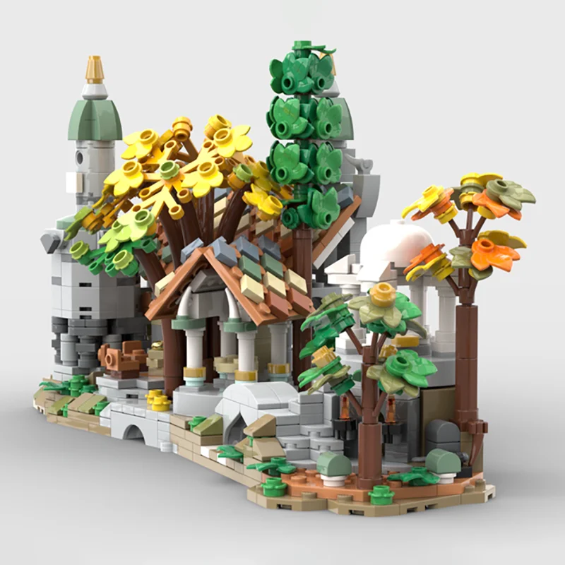 Ring film Model Moc Bouwstenen Mini 10316 Rivendell Model Technologie Modulaire Blokken Geschenken Kerst Speelgoed Sets Montage