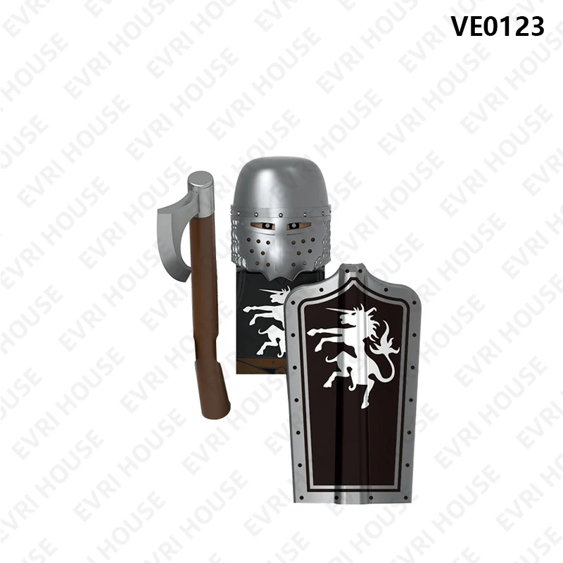 The Middle Ages Armor Building Blocks Bricks Mini Action Figures Assembly Accessory Toys for Children V1003
