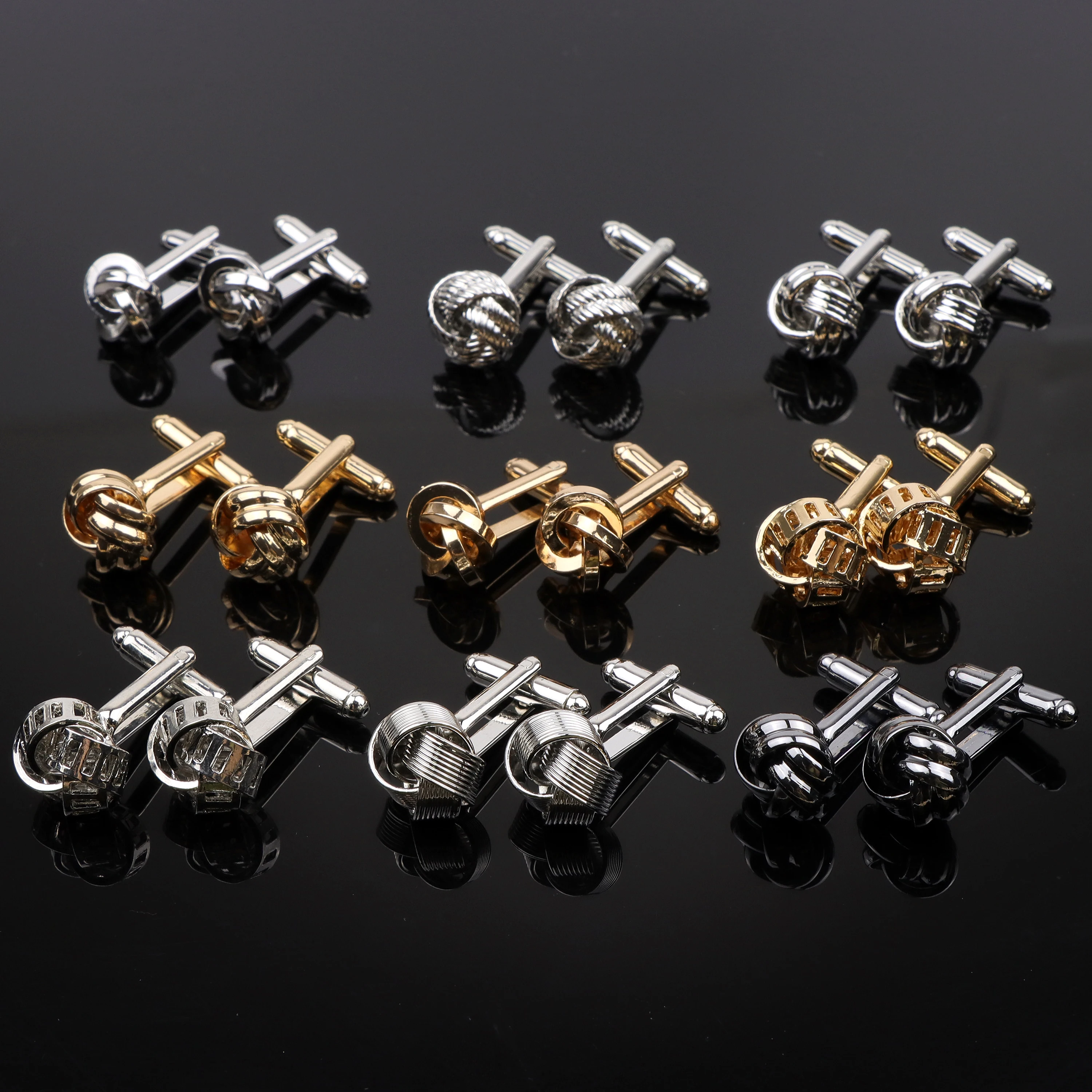 Classic Gold Silver Color Mens Cufflinks High Quality Twist Shape Copper Cuff Links For Men Suit Shirt Daily Wear Accessories