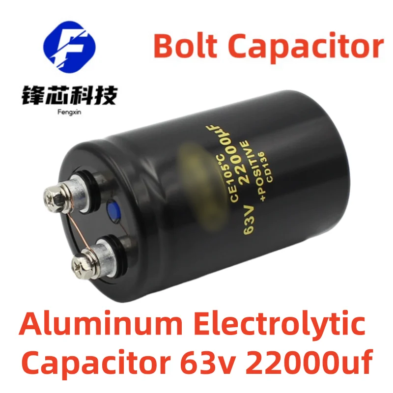 

63v 22000uf 50x80 Aluminum Electrolytic Capacitor Inverter Welder Screw Foot Bolt Capacitor