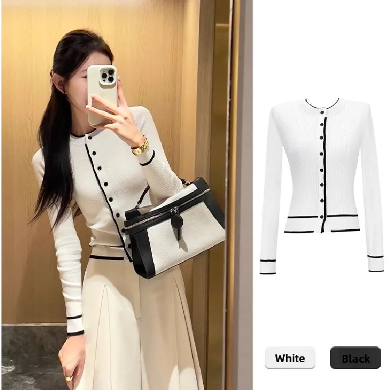

Dalong Knitted Sweater Jacket No Pilling New Style Spring Autumn Winter Open Cardigan High End Women's Fashion