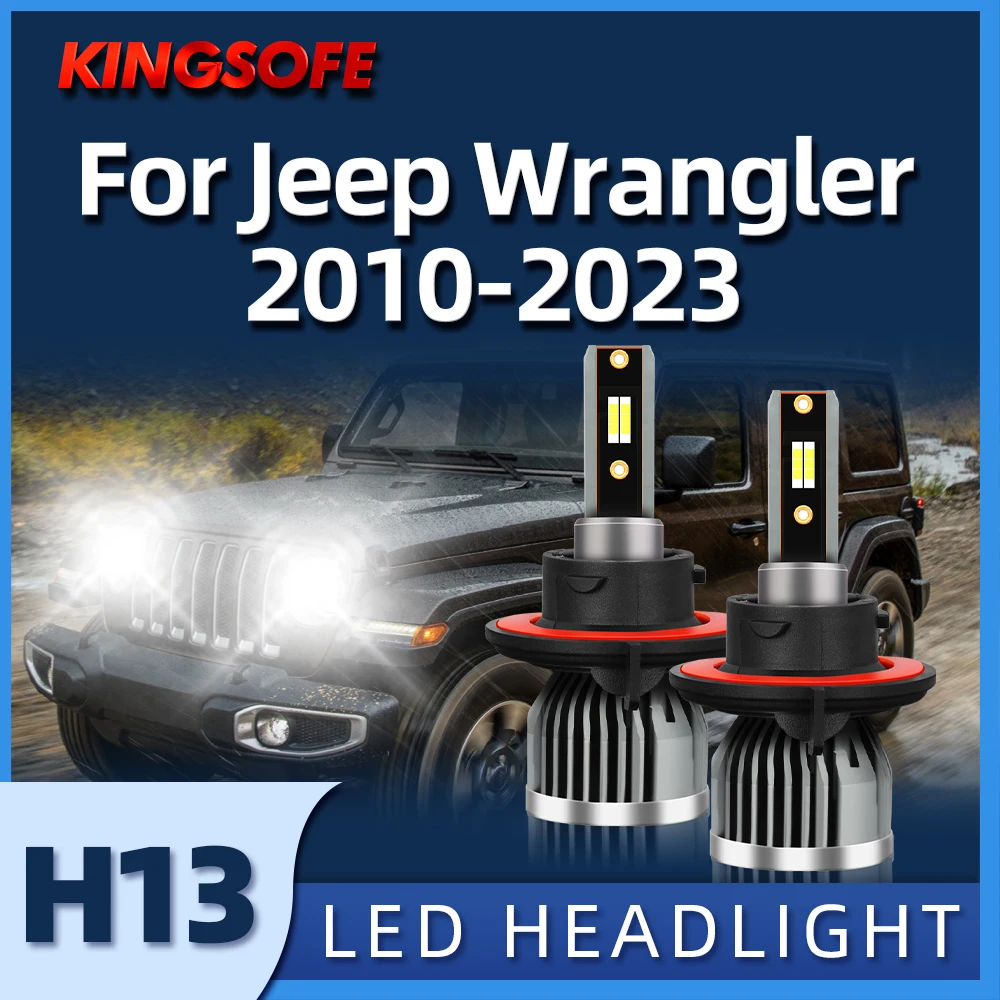 

Car Headlight LED H13 Bulbs CSP 3570 Chip Hi/Lo Beam Lamp For 2018-2023 Jeep Wrangler 2010 2011 2012 2013 2014 2015 2016 2017