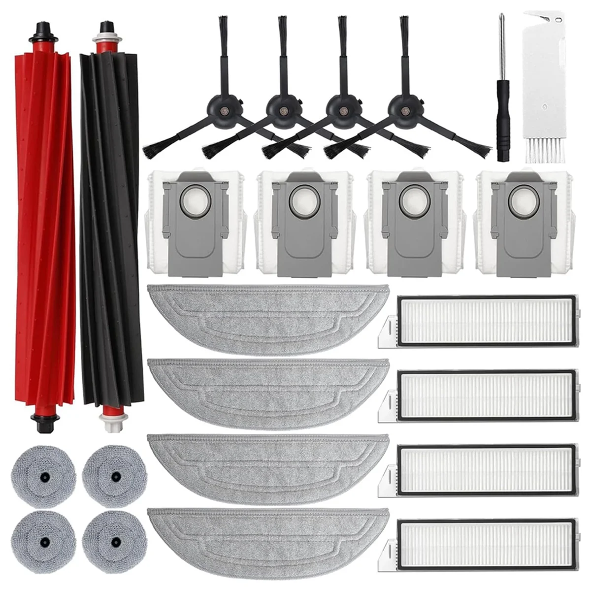 Voor Roborock S8 Maxv Ultra Robotstofzuiger Hoofdzijborstel Hepa Filter Mop Doek Stofzakken Reserveonderdelen