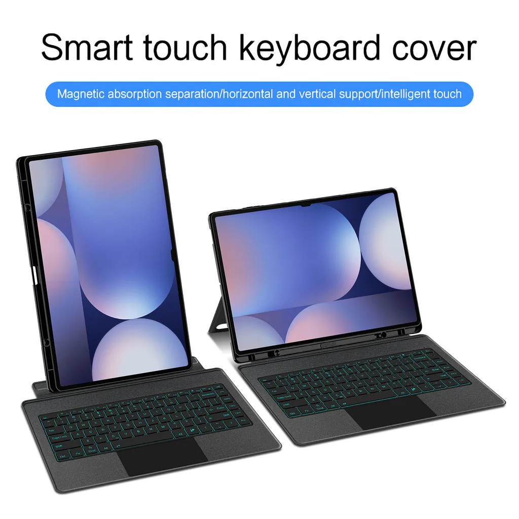 Case for Samsung Galaxy Tab  S10 Ultra 14.6 Inch 2024 S10 Plus S9 Plus S9 FE+ S8Plus S7 Plus 12.4 Inch Backlit KeyBoard Cover