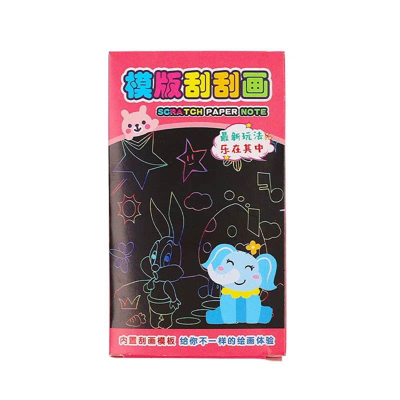 5Pcs bambini Scratch Painting Toys studenti Mini Graffiti Dazzle Color Scratch Painting Paper fai da te fatto a mano Scratch Painting Book