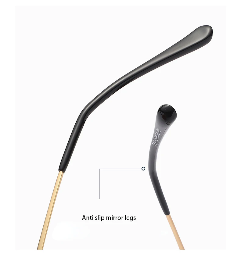 Leichte reine Titan rahmen Retro Polygon Brille Pilot Ultra Doppelbrücke maßge schneiderte optische verschreibung pflicht ige Brillen Mann – Detail 7