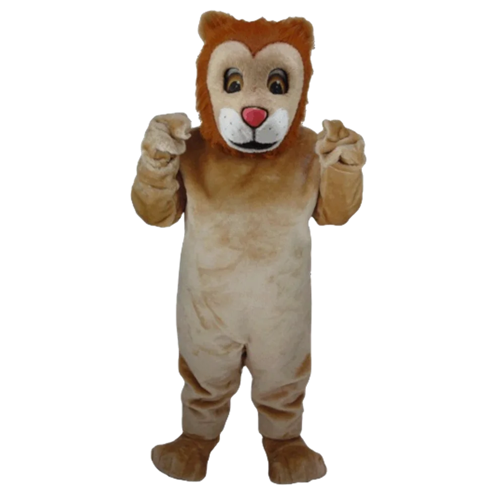 Friendly Lion Mascot Costume Adult Size Wild Animal Male Carnival Party Cosply Mascotte Fit Suit Kit EMS FREE SW1027