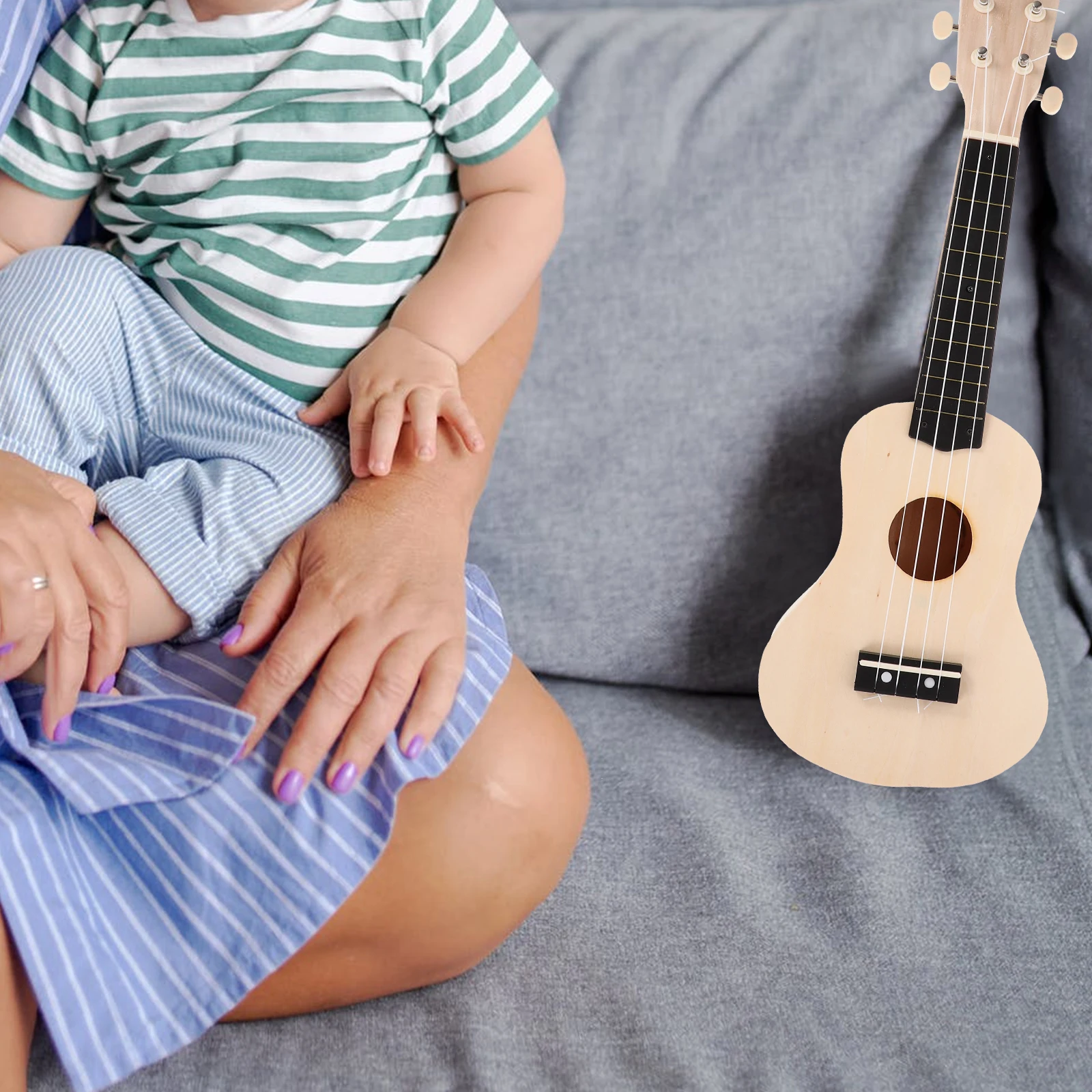 

21 Inch Ukulele Diy Kit Basswood Pre-Drilled Sanding Finished Musical Instrument For Kids Adults Hawaii Style Handmade Painting