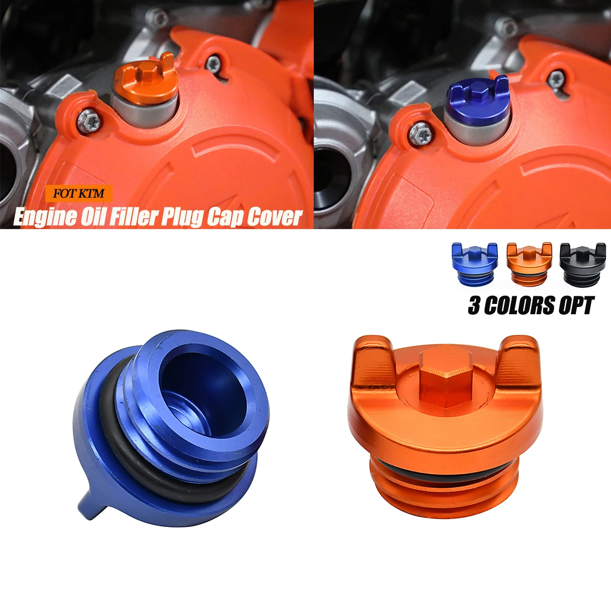 

Motocross Engine Oil Filler Plug Cap Cover For KTM EXC EXCF XCF XC XCW XCFW SX SXF For HUSQVARNA TC TE TX FE FC FX FS 2004-2023