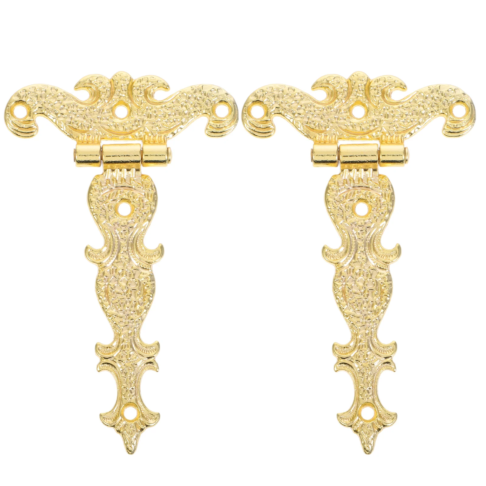 

2pcs Zinc Alloy Hinges Vintage Folding Butt Hinges For Cabinet Doors Wardrobe Wooden Boxes Furniture Hardware Replacement
