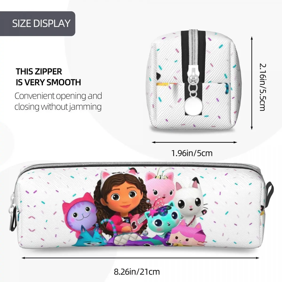 Cute Cartoon Gabbys Dollhouses Pencil Cases Lovely Pen Box Bags Student Large Storage Students School Gift Pencilcases