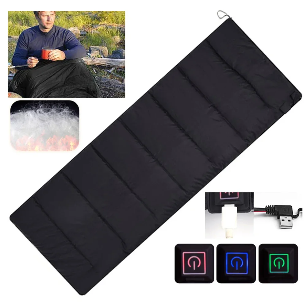 4Area USB Heated Winter Camping Sleeping Bags Down Cotton Pads 3Gear Ultralight Outdoor Camping Mattress Thermal Pad Heating Mat