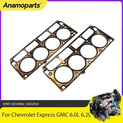 Engine Parts 2 Cylinder Head Gaskets Fit 6.0L 6.2L V8 For Chevrolet Express GMC Savana Silverado 2500 6.0L 6.2L 12610046 07-20