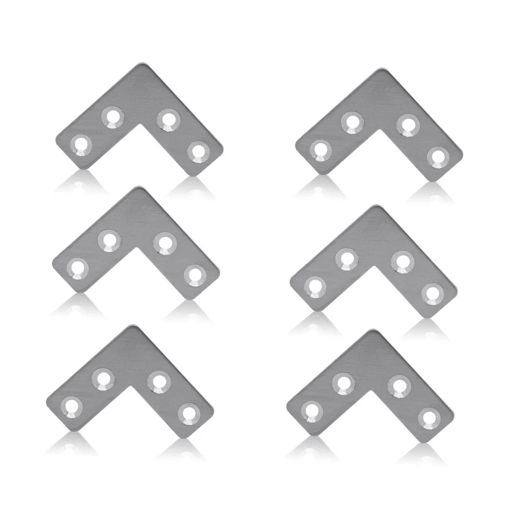 

10pcs Stainless Steel Fixed Plates Durable Long Lasting Easy Install Corner Brackets Angle Braces HardwareBracket