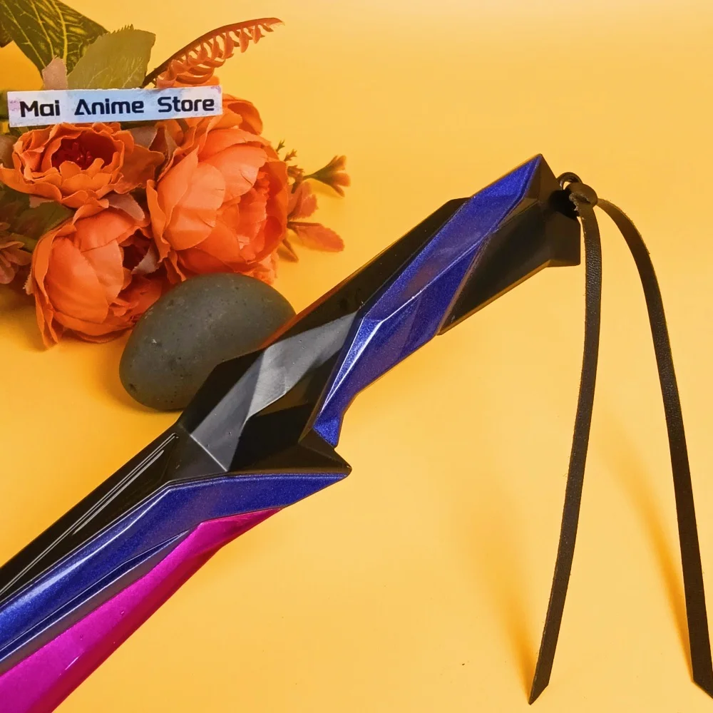 11인치 게임 발로란트 카타나 검 실제 크기 일본 카타나 사무라이 금속 애니메이션 코스프레 소품 강철 닌자 나이프 블레이드 장난감 선물