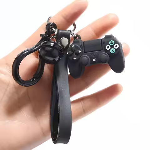 Game Machine Keychain &amp; Keyring Cute Gamepad Boyfriend Joystick Key Chain PS4 Game Console Keychains Bag Car Hanging Key Ring