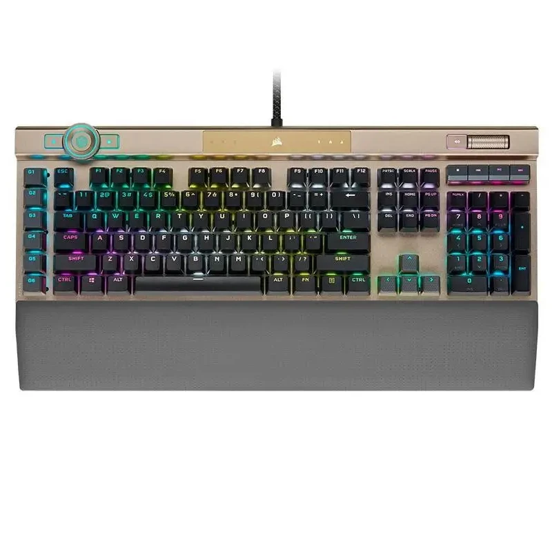 2023 hot selling New For COR-SAIR K100 RGB 108 keys Optical Mechanical Gaming Keyboard