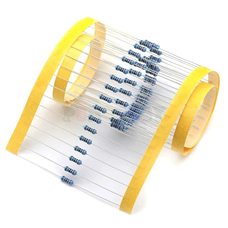 100PCS 1/4W 1R~22M 1% Metal Film Resistor 100R 220R 1K 1.5K 2.2K  4.7K 10K 22K 47K 100K 100 220 1K5 2K2  4K7 ohm Resistance