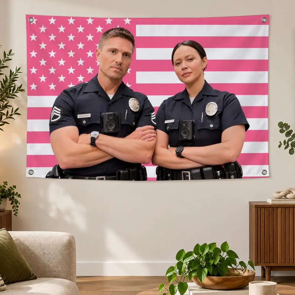 Series T-The Rookie Lucy Chan Tim Bradford Flags Banner Decor for Bedroom,Garden,Party,Club,Indoor Outdoor, Fan Gift