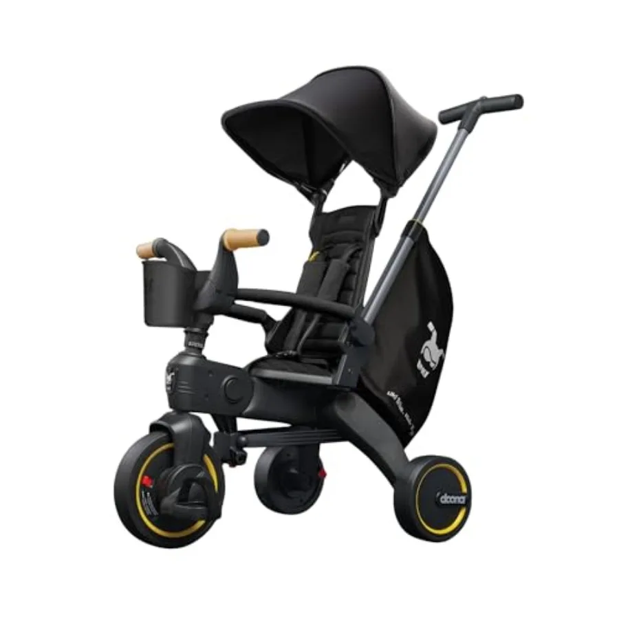 

Детский трехколесный велосипед Doona Liki Trike S5 Nitro Black 5-в-1, компактный, складной, для малышей от 10 месяцев