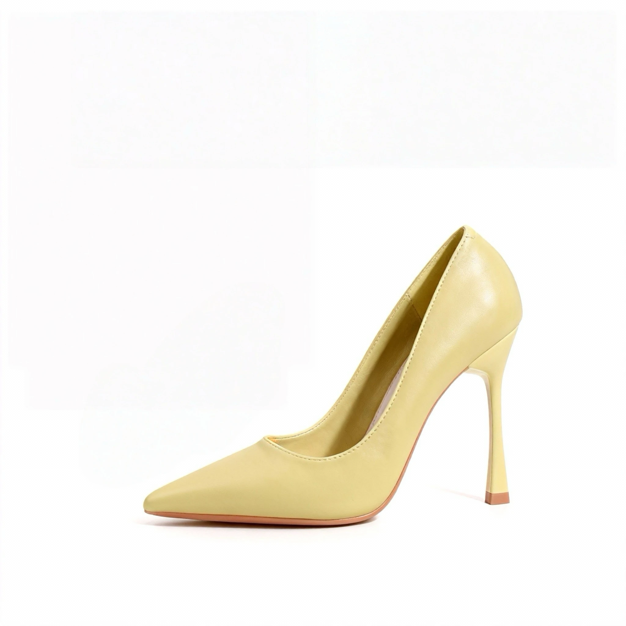 

Bloomsteps Comfortable Women's Yellow Pointed Heels Stylish Wine Cup Heels Elegant Commuter Banquet Wedding Shoes Single Shoes