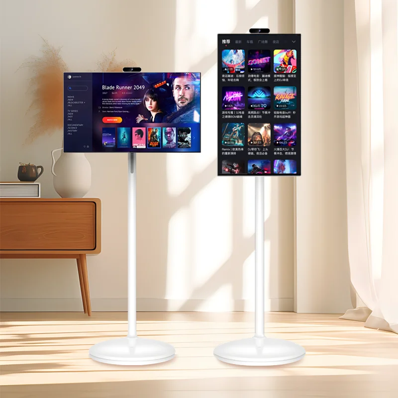 Televisor Inteligente Android de 32 Pulgadas con Pantalla Táctil Inalámbrica Wifi Enrollable Jcpc Bestietv, Soporte para TV con Pantalla Táctil, Televisor LED con Función Follow by Me
