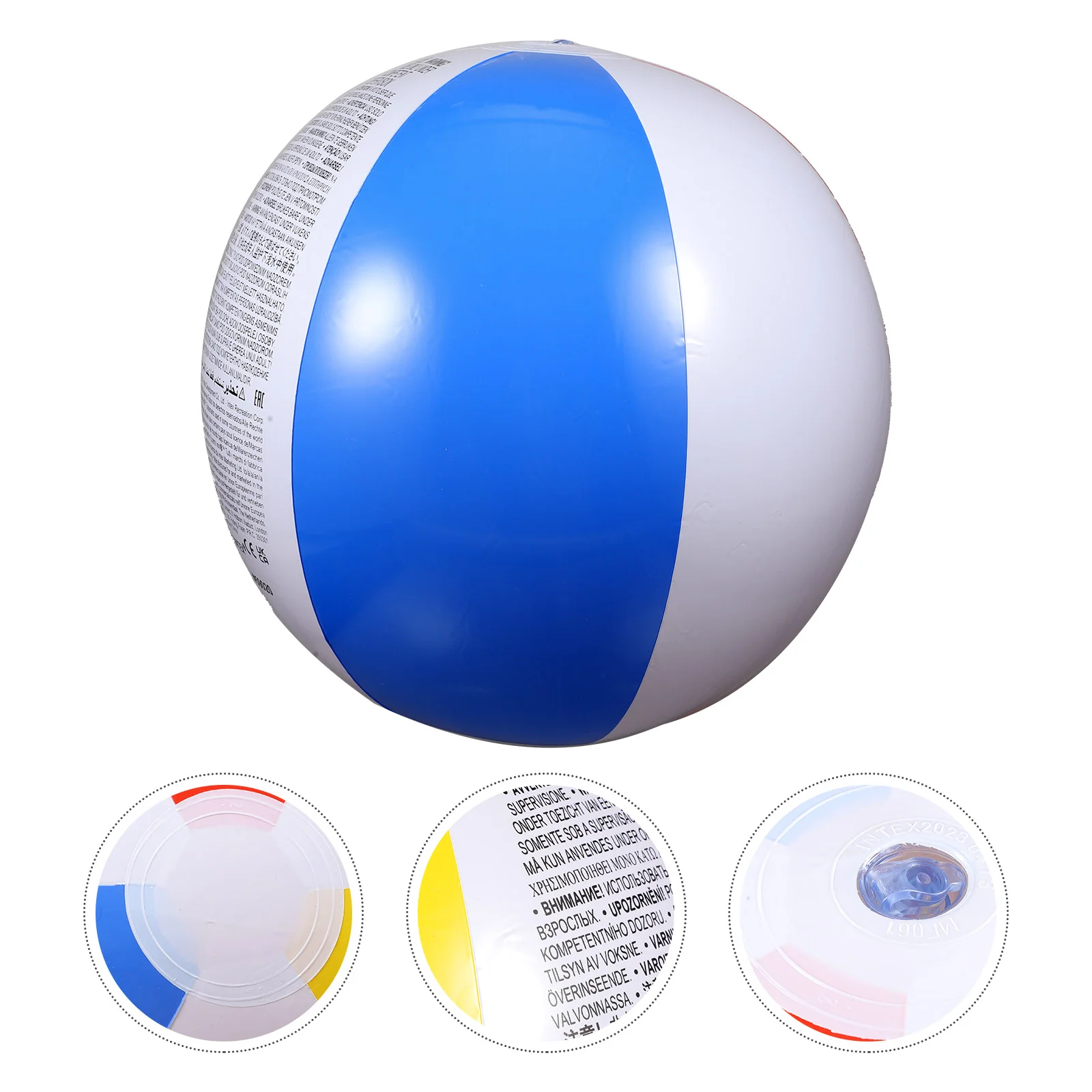 Vierkleurige Strandbal Opblaasbaar 59020 Ongeplaasbaar Diameter 51 cm Sport Zwembad Speelgoed Ballen Pvc Klein