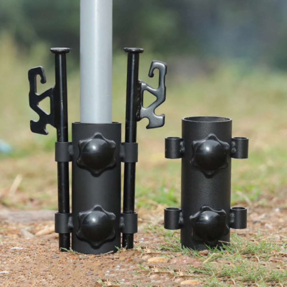 2PC Canopy Rod Holder Adjustable Umbrella Pole Fixed Stand Stainless Steel Windproof Outdoor for Hiking Fishing Tent Accessories