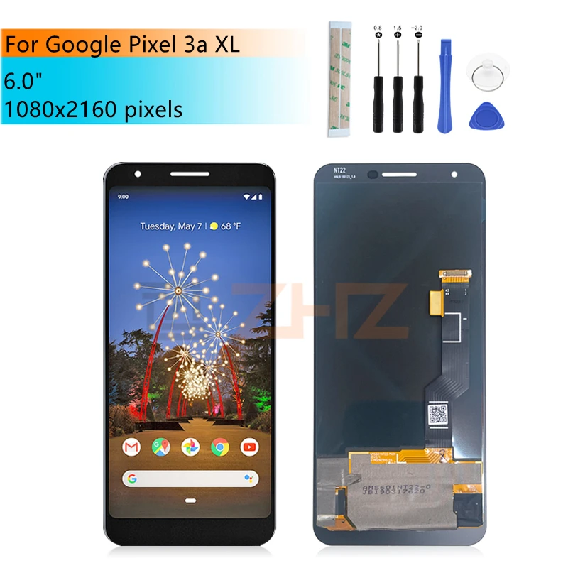 

For Google Pixel 3A XL LCD Display Touch Screen Digitizer Assembly For Pixel 3AXL Screen With Frame Replacement Parts 6.0"