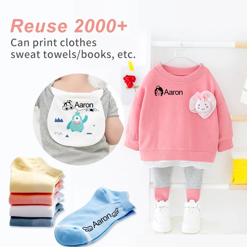 Customized Name Stamp Paints Personal Student Child Baby Engraved Waterproof Non-fading Kindergarten Cartoon Clothing Name Seal