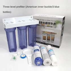 10-Inch 1/2/3-Level Tap Water Pre-Filter Fully Transparent Water Purifier Remove Sediment Bacteria Rust Residual Chlorine Odor