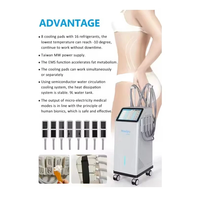 

CRYO+ EMS Fat Removal Machine with Fast Freezing Cooling Plate EMS Function Cryolipolysis Slimming Weight Loss Device