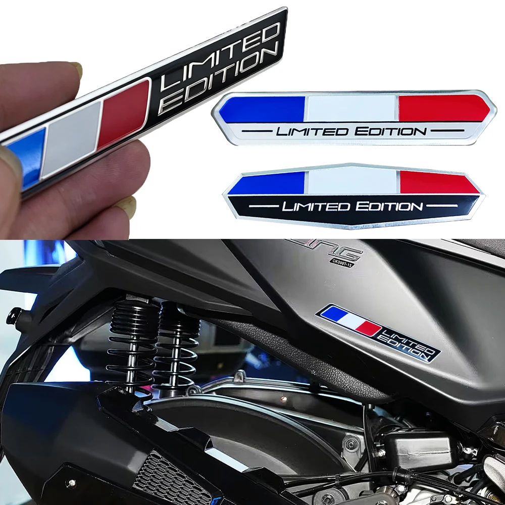 

Aluminum French Flag Emblem Sticker - Limited Edition Motorcycle Decal for Honda, Yamaha, BMW, Kawasaki, Triumph, CFMOTO
