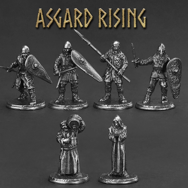 لوحة معدنية لعبة قطعة شخصيات جندي المشاة Asgardian نموذج سطح المكتب ملحقات زينة مصغرة داخلية للسيارة