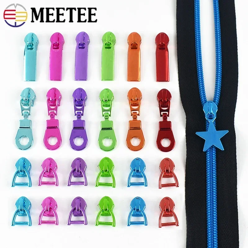 

10/20Pcs Zipper Sliders for 5# Nylon Zippers Tape Colorful Zips Puller Bag Clothes Replacement Zip Cursor Lcok Head Accessories