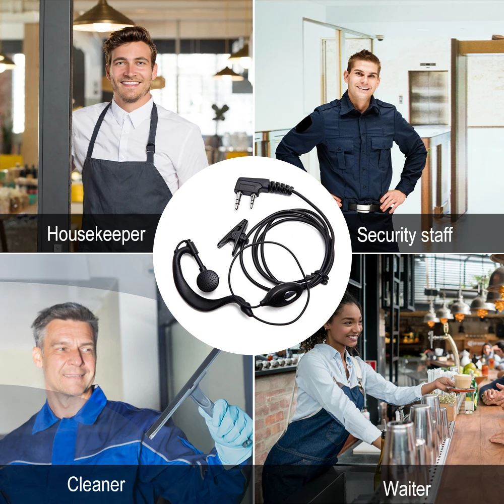 Walkie Talkie Headset Earphone Wired Two Way Ham Radio Earpiece For Baofeng BF-888S UV5R Walkie Talkie 992 Earwear