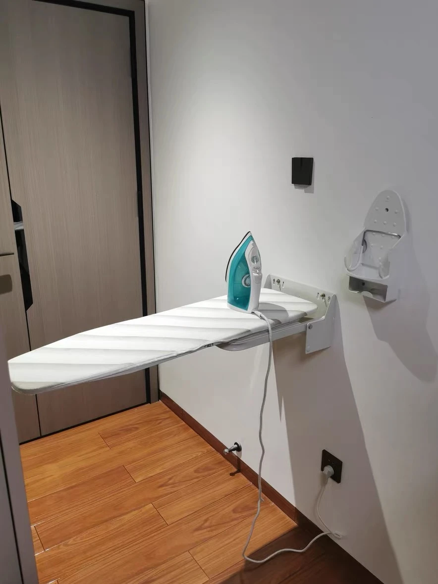 Wall-mounted folding wardrobe Cabinet ironing board Hidden ironing board Electric iron rack Push-pull damping ironing