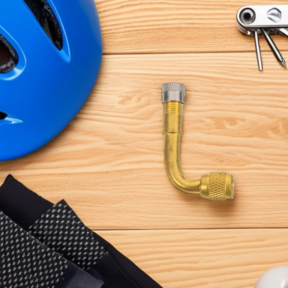 2 قطعة النحاس 90 درجة صمام الإطارات تمديد محول الثقيلة العالمي صمام الجذعية موسع للسيارات الدراجات النارية الدراجات