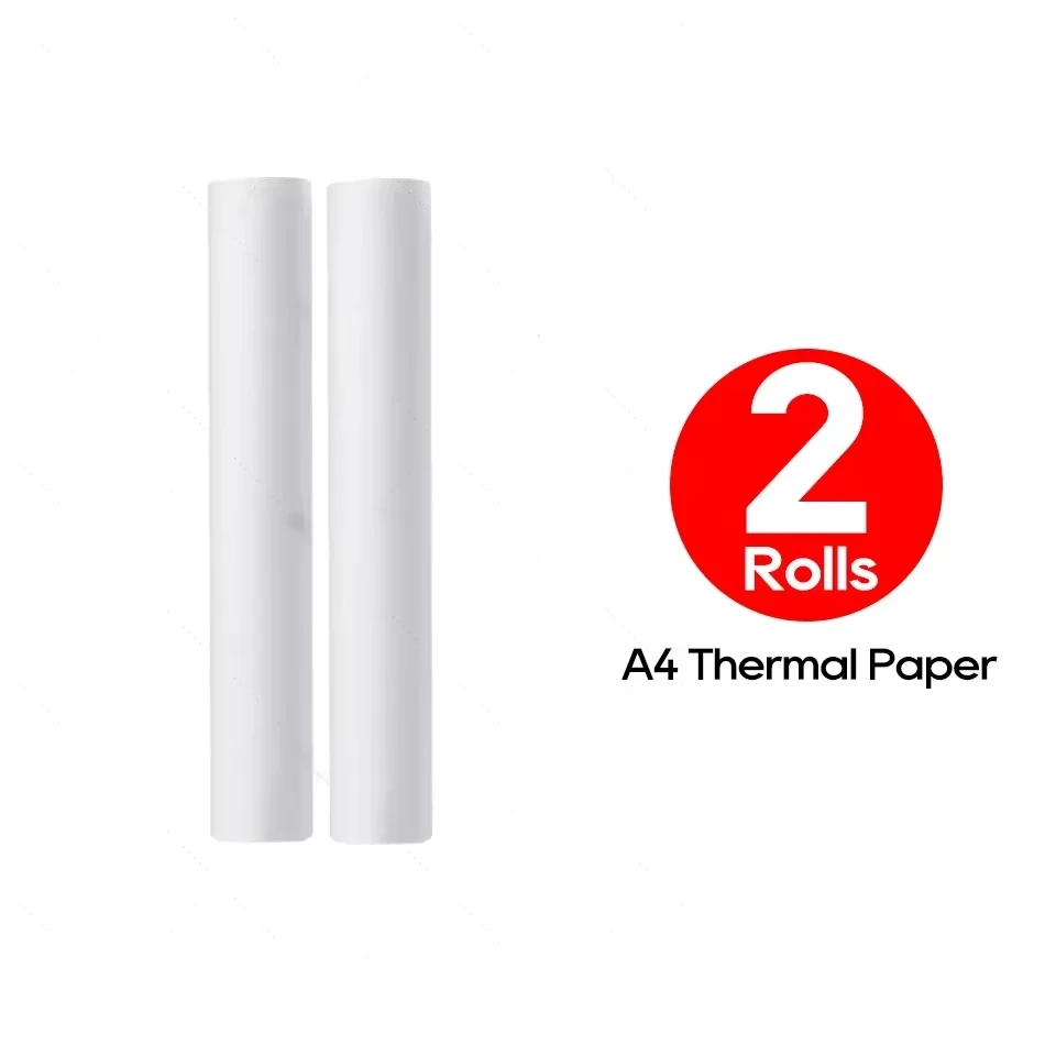 2 Rolls A4 Quick-dry Thermal Paper for mini printer thicker brighter and the font is clearer to make the printing quality better