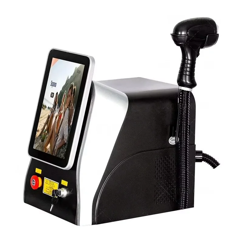 ديود ليزر إزالة الشعر غير مؤلم 3 الطول الموجي 755 808 1064nm آلة إزالة الشعر تبريد الرأس إزالة شعر الوجه والجسم