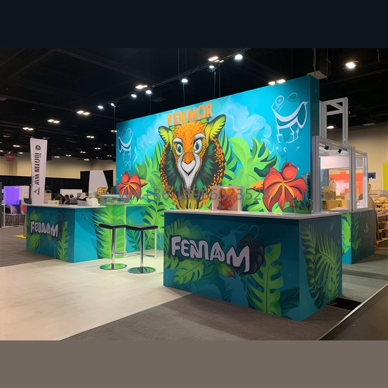 Custom 10x20ft Tradeshow Booth Display Led Backlit Event Booths Expo Stand Fair Stall Modular Exhibition Booth