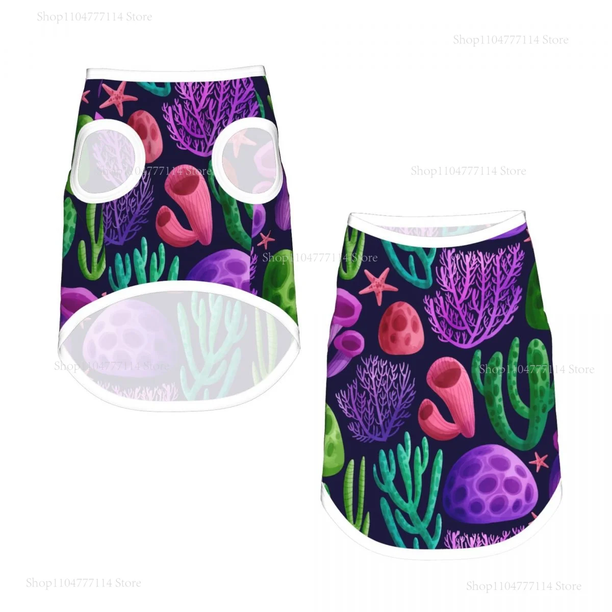 Camisas coloridas de Coral para perros, chaleco para cachorros, ropa de verano para perros pequeños, camiseta para cachorros y gatos, mascota