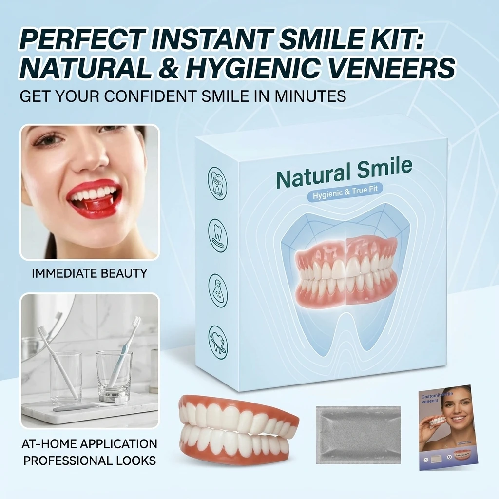 Q18 Cosmetic Denture Decoration Set Teeth Beauty Enhancement Smile Improvement 20g Full Package for Dental Care