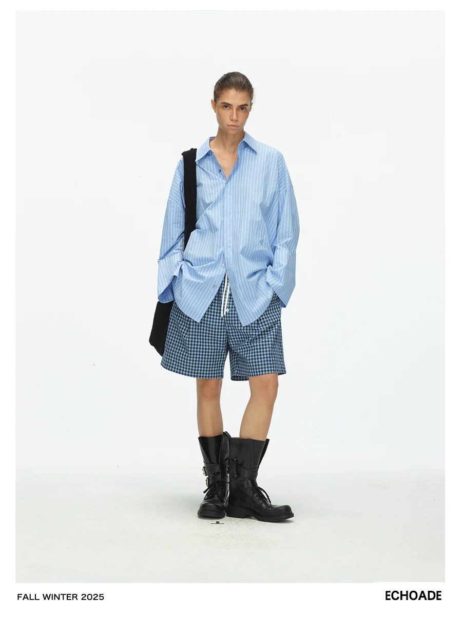 

Ade Select 00% Cotton Structured Oversize irt Mid-Length Button-Down Collar Women's Commute Sle Cotton irt