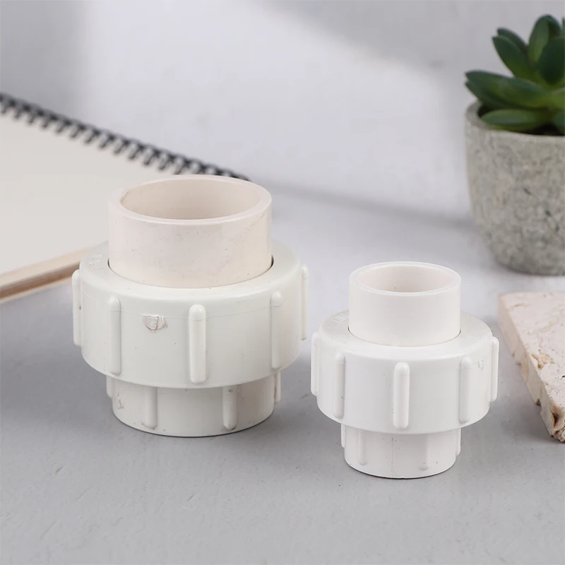 1 peça 20/25/32/40/50mm rosca fêmea dupla conector de união de pvc tanque de peixes junta removível acessórios de irrigação de jardim