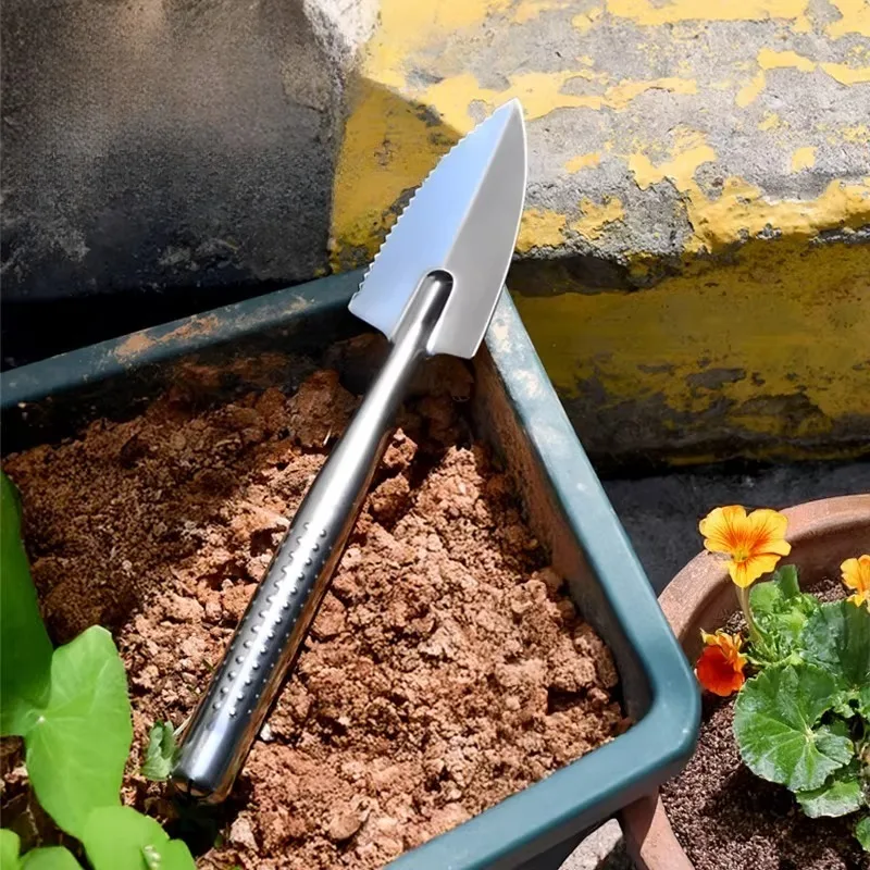 Stainless Steel Hand Shovel Gardening Tools Weeding Portable Thickened Mini Shovel Rake Soil Loosening Planting Garden Tools