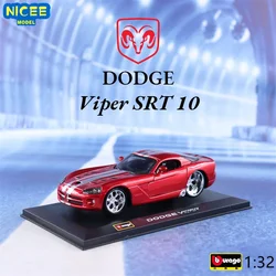 Bburago 1:43 Dodge Viper SRT 10 High Simulation Alloy Car Model With Plexiglass Display Box B850